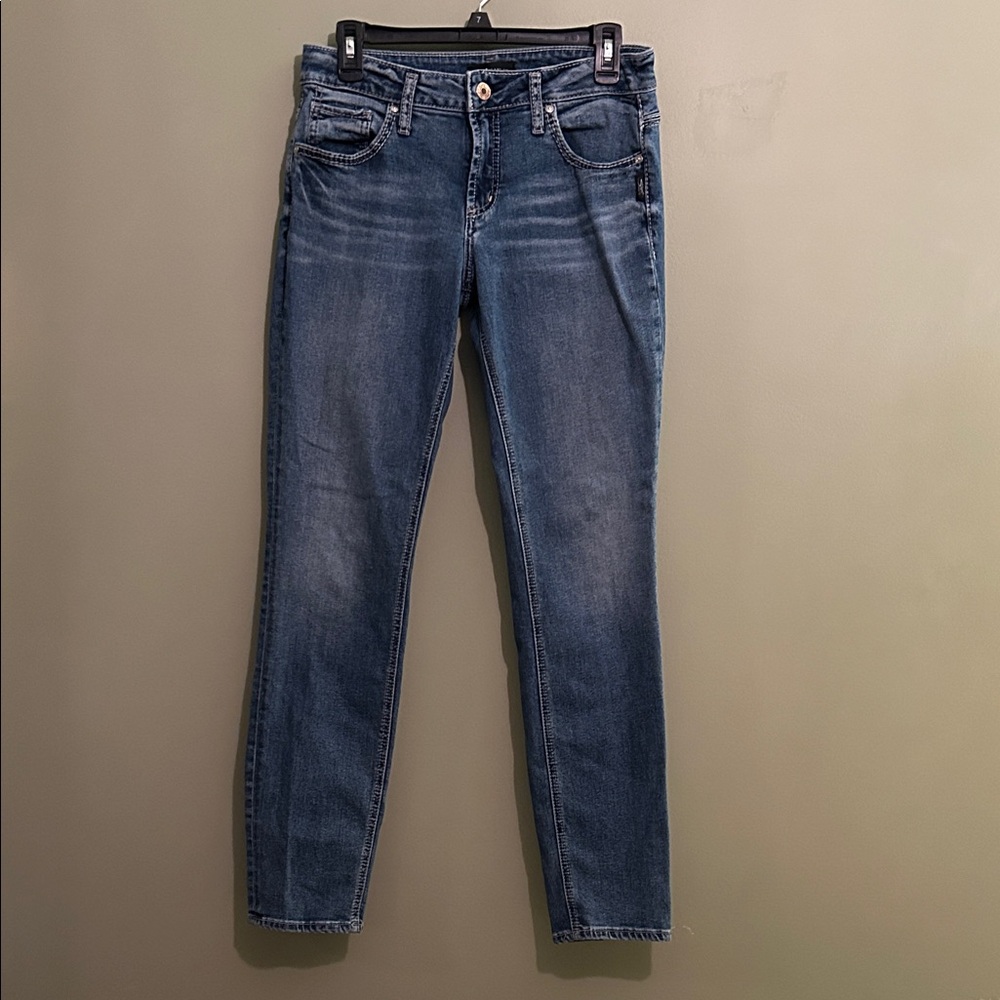 Silver Jeans Women's Boyfriend Jeans in Medium Blue Wash